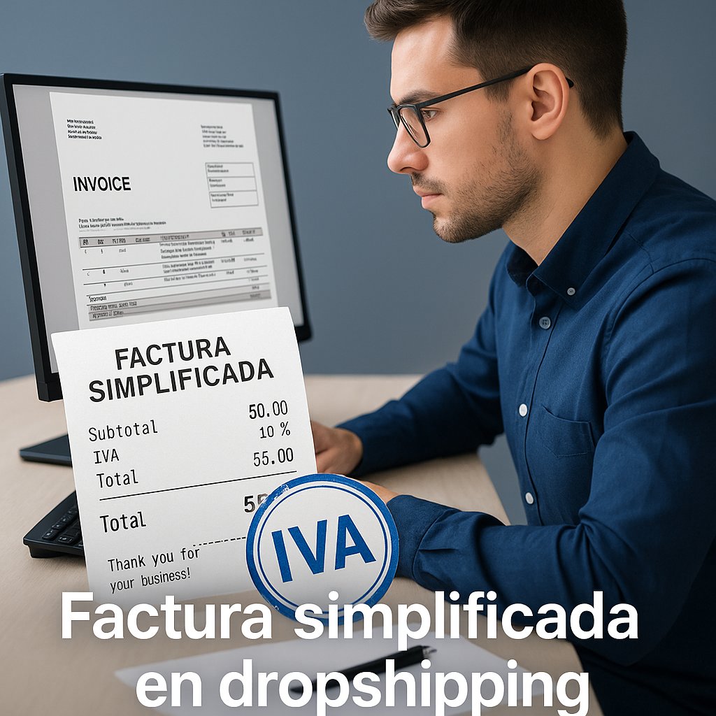 Factura simplificada (ticket) en dropshipping: cuándo vale, obligaciones y cómo emitir la factura completa o rectificativa