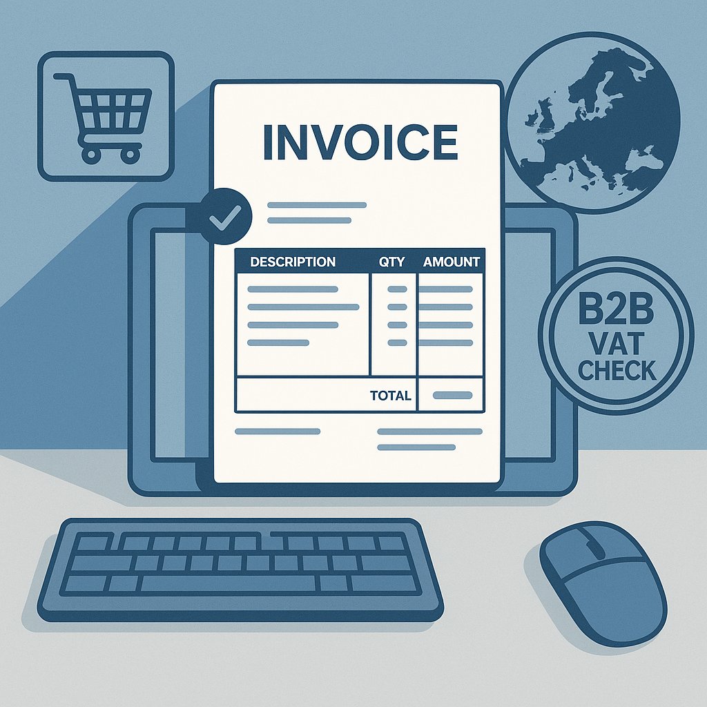 Ventas B2B en dropshipping: aplicar la inversión del sujeto pasivo, validar NIF-IVA y facturar sin riesgos