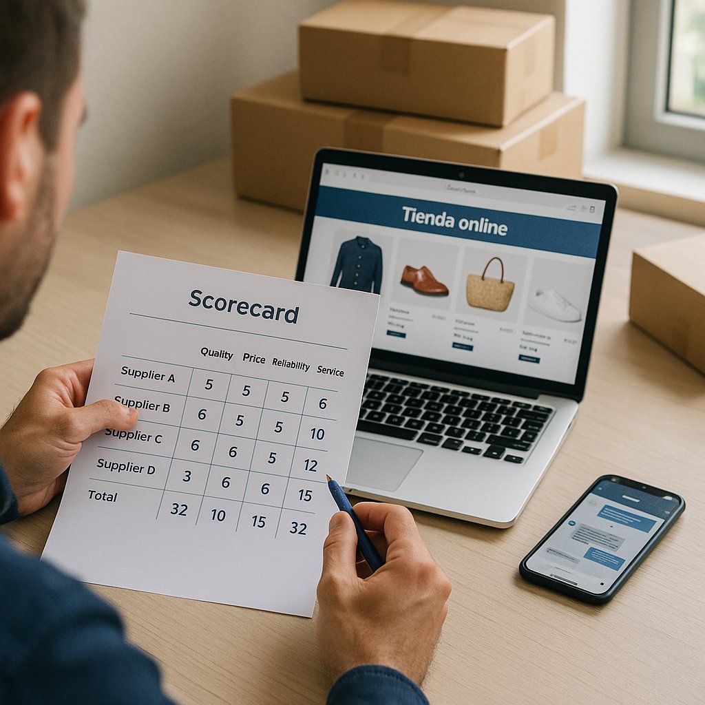 Cómo evaluar proveedores de dropshipping en España: scorecard, plan de prueba y plantillas útiles