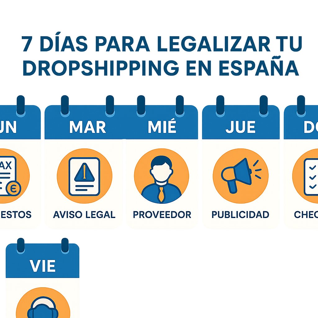 Legalidad del dropshipping en España: plan práctico de 7 días para dejar tu tienda legal y operativa (guía 2026)