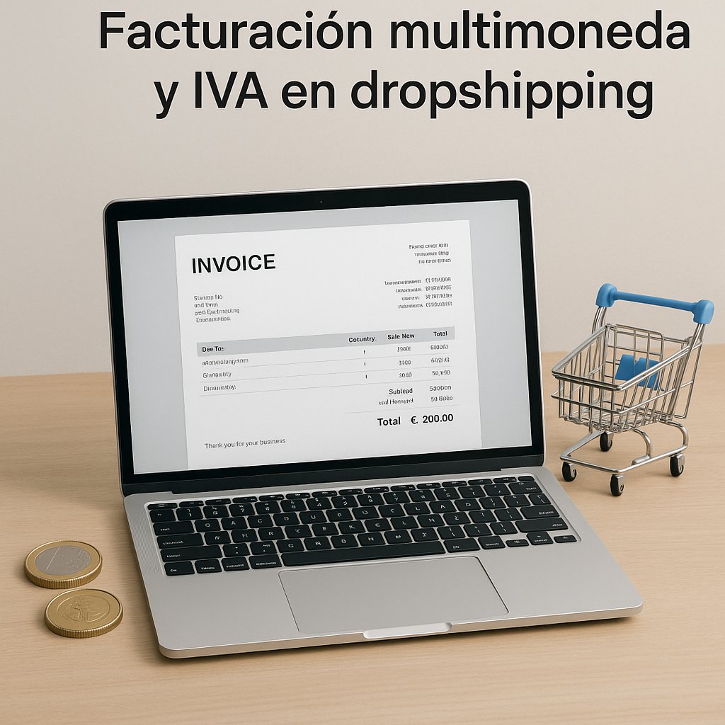 Facturación multimoneda en dropshipping: cómo calcular IVA, elegir tipo de cambio y registrar ventas desde España