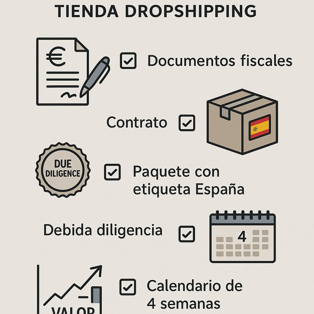 Cómo preparar legalmente tu tienda dropshipping para venderla en España: checklist de due diligence fiscal y contractual